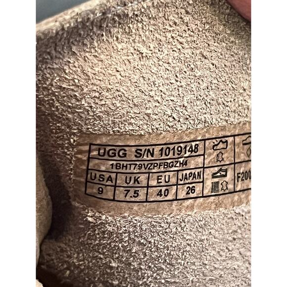 NWOT UGG Women's Size 9 Tan Suede Leather Loop Heel - Picture 11 of 11